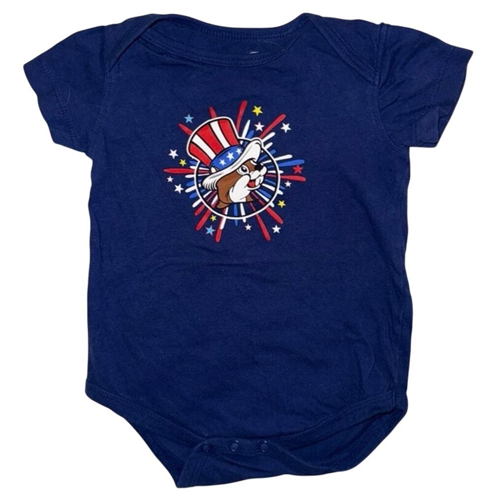 Buc-ee's bucees Baby Bodysuit onesie Beaver 4th of July America 9 Months unisex